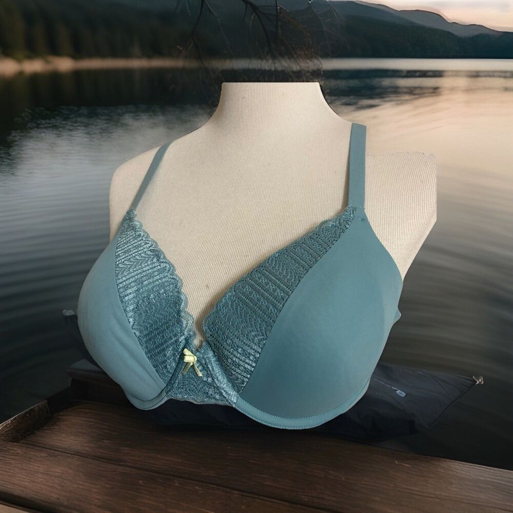 Maidenform Bra Sz 38B Lacey Accents Underwire Back Closure Sexy Comfort